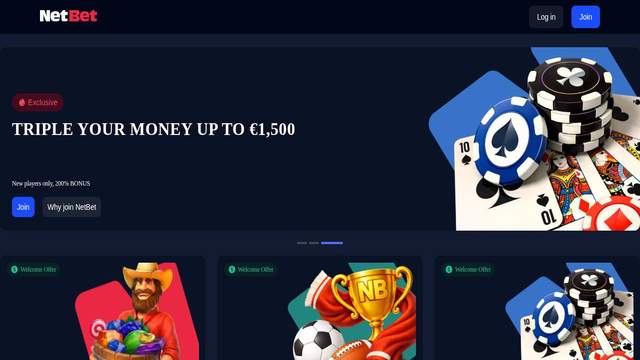 NetBet casino screenshot